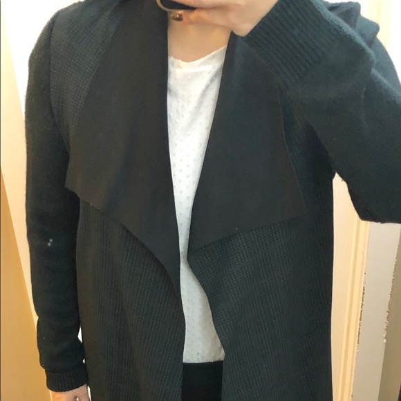 RW & Co Hunter Green & Black Long Cardigan - Large - Picture 5 of 5